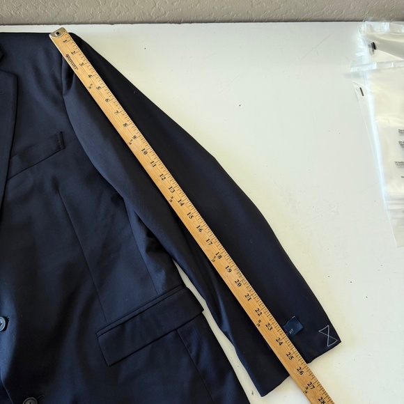 Brooks Brothers Estrato Togna Wool Dark Navy Blazer Suit Jacket Mens 40L Regent - Picture 7 of 14